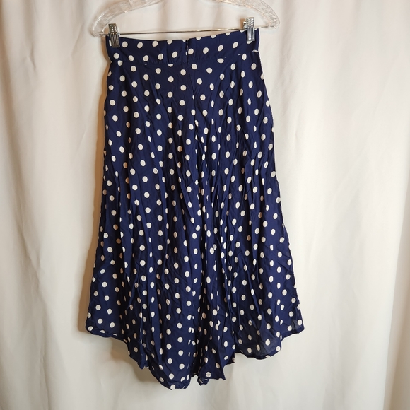 Anthropologie Polka Dot Tie Waist Midi Skirt  Size Small - Picture 5 of 9